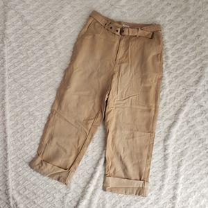 Liz Claiborne Tabitha Tan Cropped Pants size 10